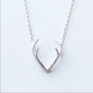 Golden Threads Antler Pendant Necklace